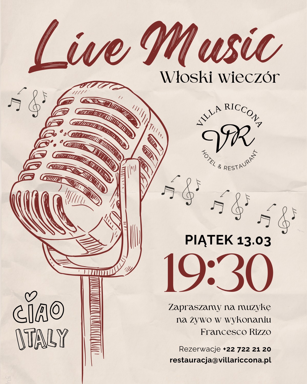 Włoski wieczór 13.03